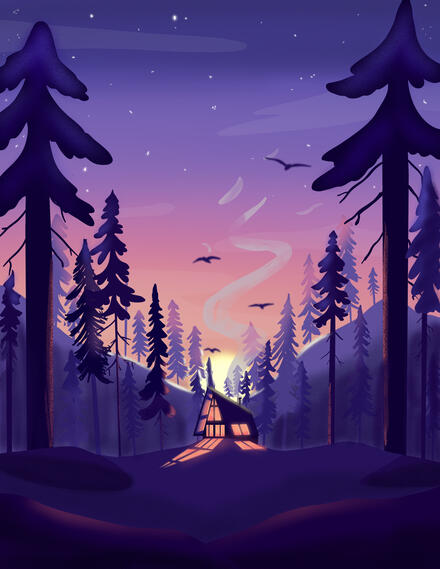 Camp in the dark